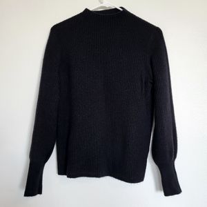 J. Crew Factory Black Mock Neck Soft & Fuzzy Sweater